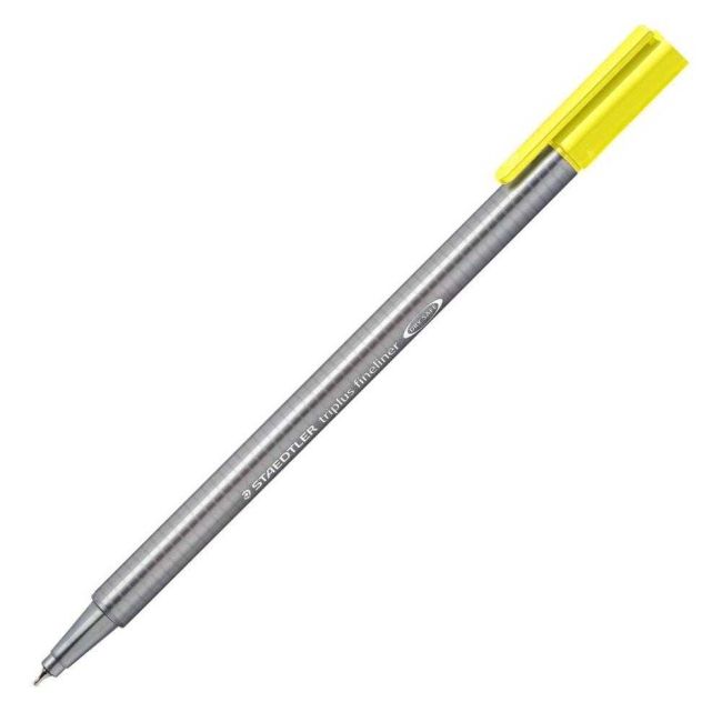Caneta Fineliner Hidrográfica Triplus 0.3 Amarelo Claro 10 Staedtler