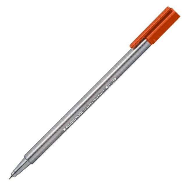 Caneta Fineliner Hidrográfica Triplus 0.3 Laranja Kalahari 48 Staedtler