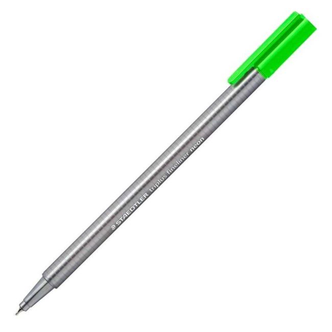 Caneta Fineliner Hidrográfica Triplus 0.3 Verde Neon 501 Staedtler