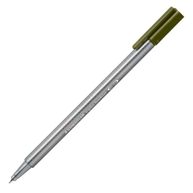 Caneta Fineliner Hidrográfica Triplus 0.3 Verde Oliva 57 Staedtler