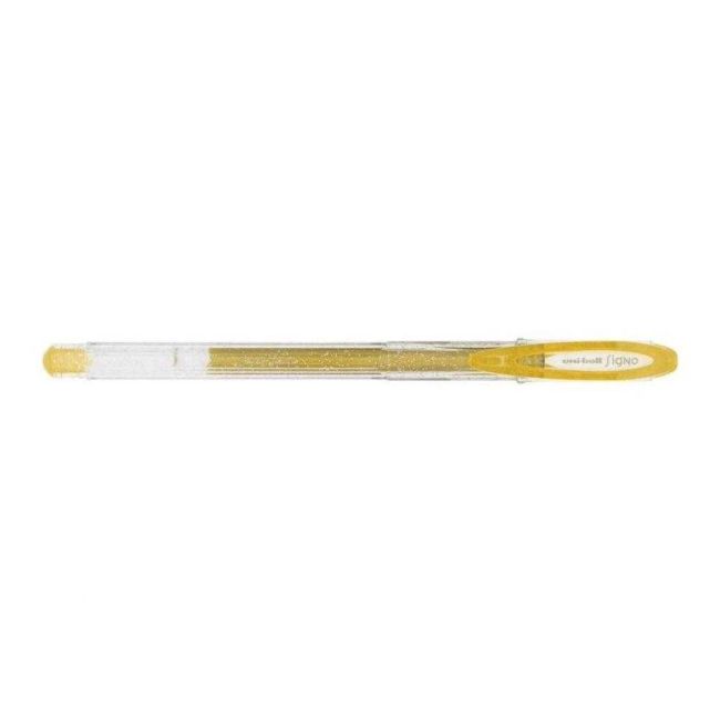 Caneta Gel Neo Signo Sparkling Dourada Glitter 0,7mm UM-120SP/8D Uni-ball