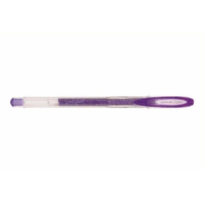Caneta Gel Neo Signo Sparkling Violeta Glitter 0,7mm UM-120SP/8D Uni-ball