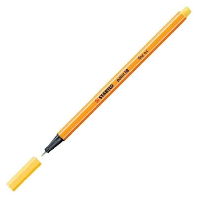 Caneta Hidrográfica Amarelo 0,4mm Fineliner Point 88/44 Stabilo