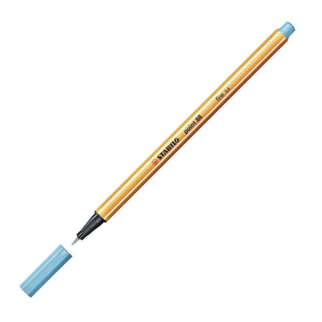 Caneta Hidrográfica Azul Claro 0,4mm Fineliner Point 88/57 Stabilo