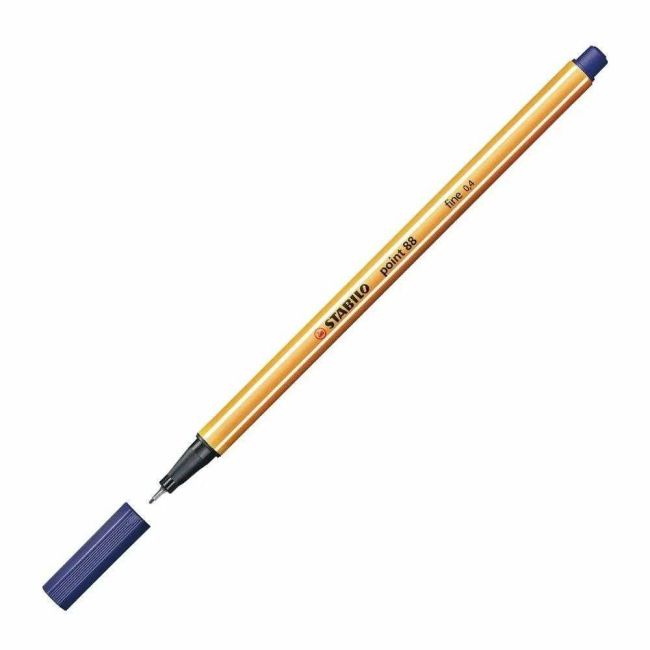 Caneta Hidrográfica Azul Marinho 0,4mm Fineliner Point 88/22 Stabilo