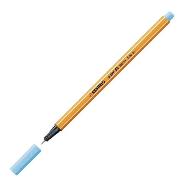 Caneta Hidrográfica Azul Neon 0,4mm Fineliner Point 88/031 Stabilo