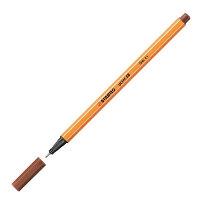 Caneta Hidrográfica Castanho 0,4mm Fineliner Point 88/38 Stabilo