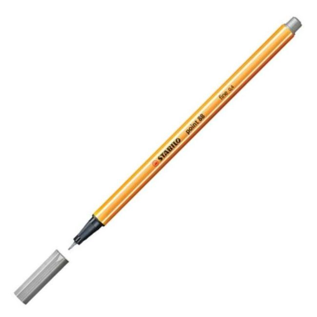 Caneta Hidrográfica Cinza Claro 0,4mm Fineliner Point 88/94 Stabilo