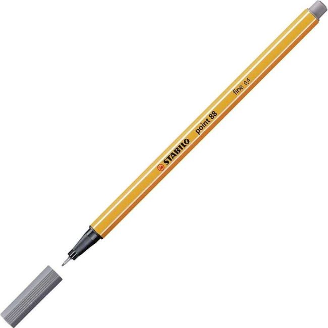Caneta Hidrográfica Cinza Escuro 0,4mm Fineliner Point 88/96 Stabilo