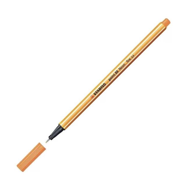 Caneta Hidrográfica Laranja 0,4mm Fineliner Point 88/54 Stabilo