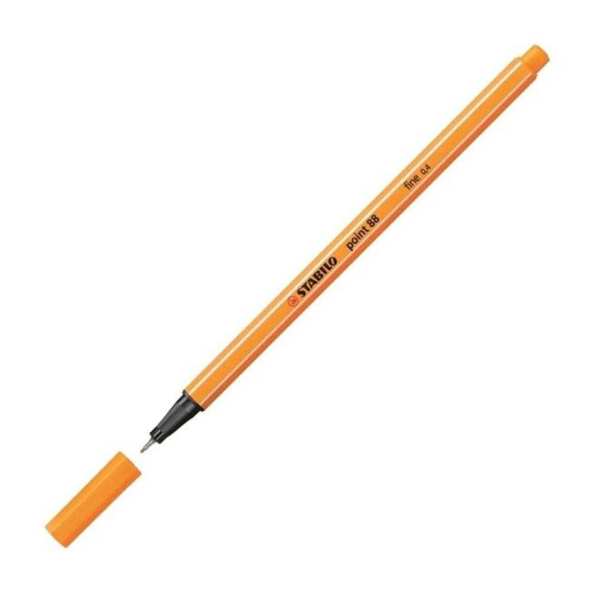Caneta Hidrográfica Laranja Palha 0,4mm Fineliner Point 88/30 Stabilo