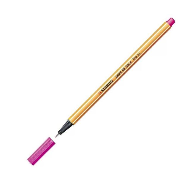 Caneta Hidrográfica Rosa 0,4mm Fineliner Point 88/56 Stabilo