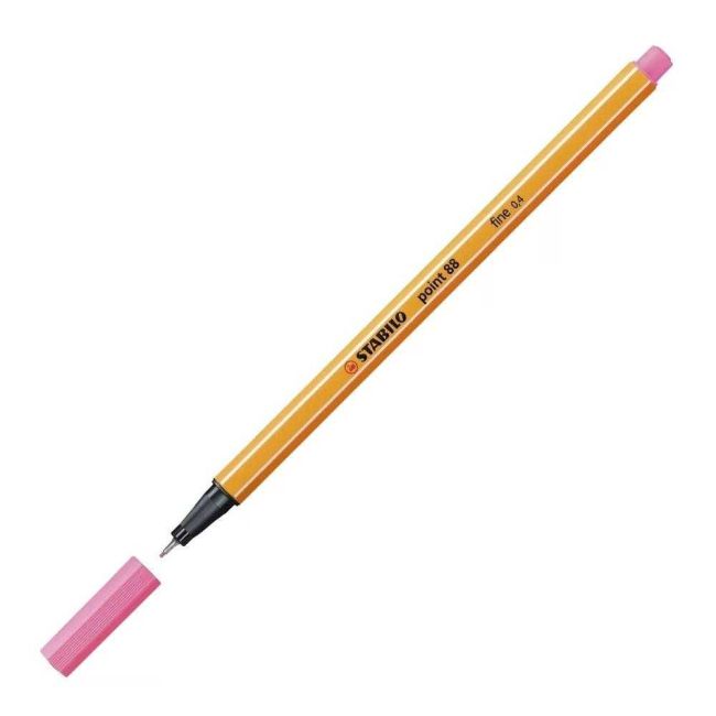 Caneta Hidrográfica Rosa Claro 0,4mm Fineliner Point 88/29 Stabilo