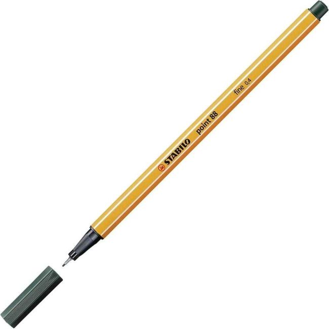 Caneta Hidrográfica Verde Azeitona 0,4mm Fineliner Point 88/63 Stabilo