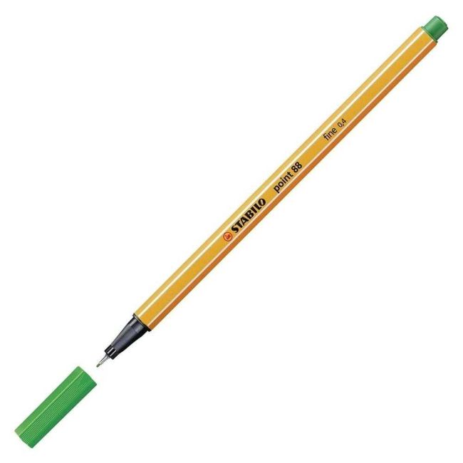 Caneta Hidrográfica Verde Oliva 0,4mm Fineliner Point 88/36 Stabilo