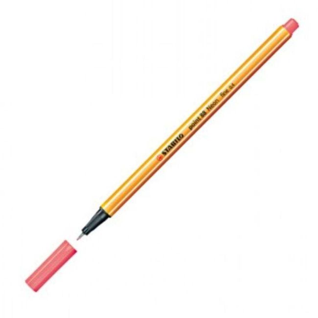 Caneta Hidrográfica Vermelho Neon 0,4mm Fineliner Point 88/040 Stabilo