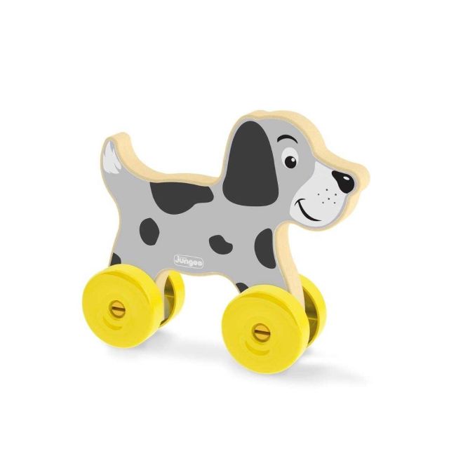 Carrinho de Empurrar em Madeira Baby Roller Cachorro Junges