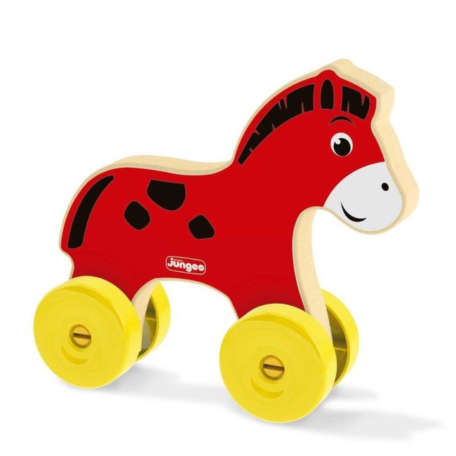 Carrinho de Empurrar em Madeira Baby Roller Cavalo Junges