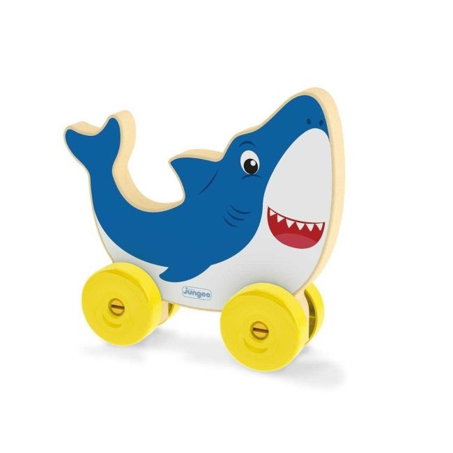 Carrinho de Empurrar em Madeira Baby Roller Tubarão Junges