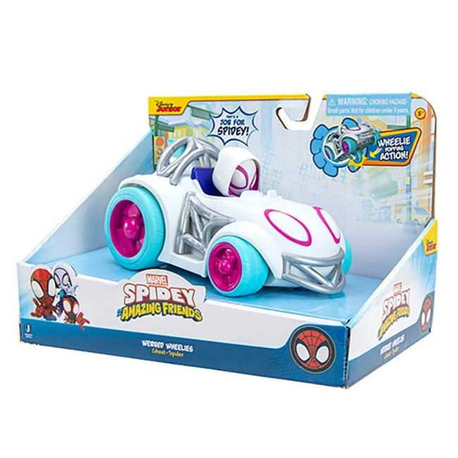 Carrinho Fricção Ghost-Spider Spidey Amazing Friends Marvel Disney Junior Sunny