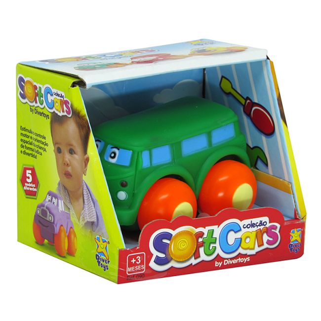 Carros Soft Cars Kombi Verde Divertoys