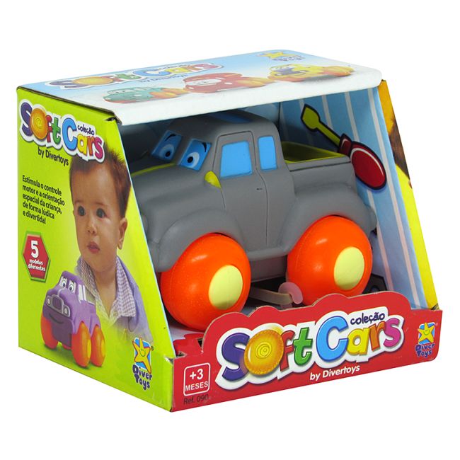 Carros Soft Cars Pick Up Cinza Divertoys
