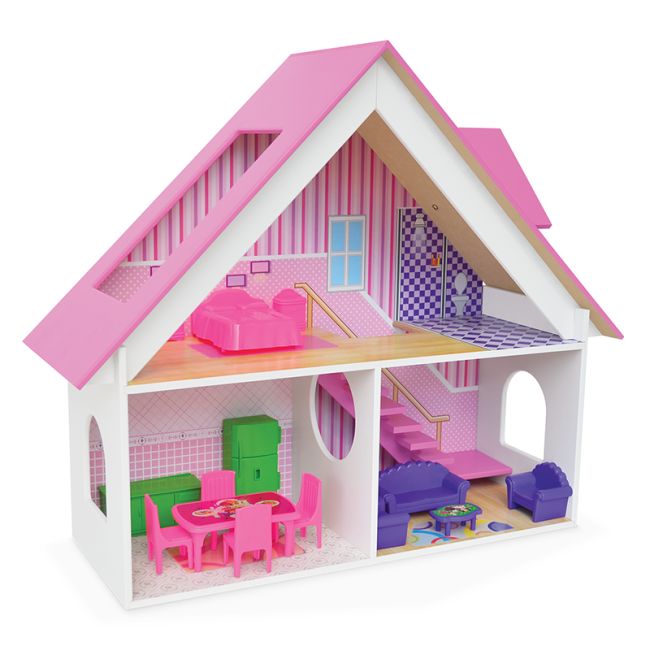 Casa Casinha de Bonecas em Madeira Polly Sweet Home Junges