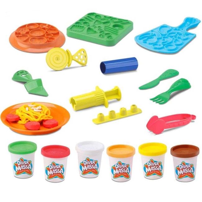 Conjunto de Massinhas de Modelar Fazendo Massas Divertoys