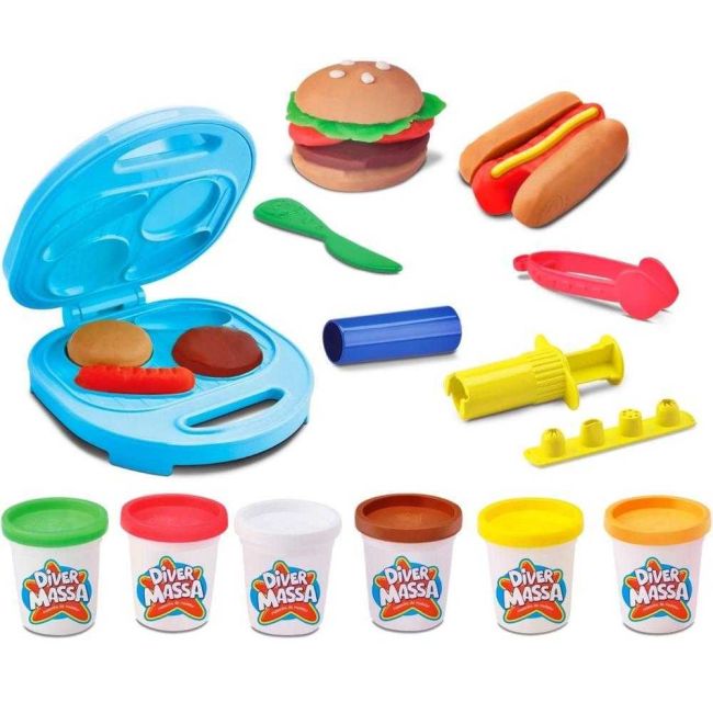 Conjunto de Massinhas de Modelar Lanchonete Divertida Divertoys