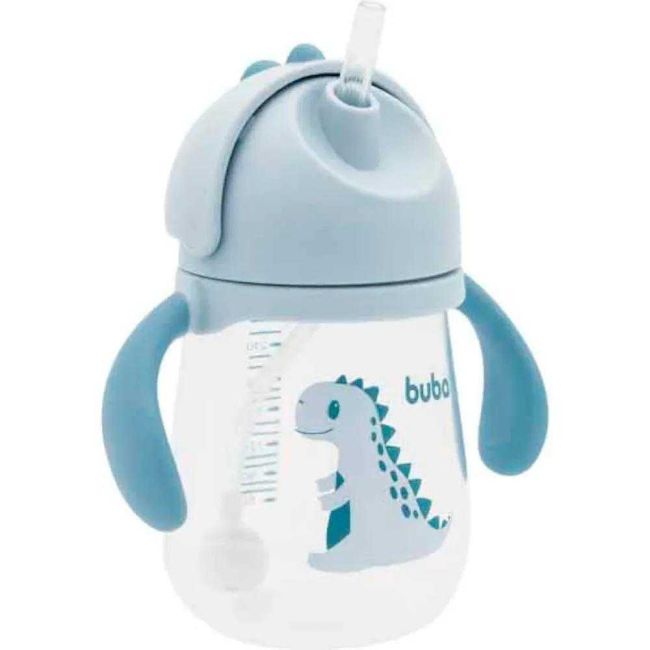 Copo de Transição com Canudo e Válvula Dino Azul Buba