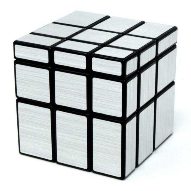 Cubo Mágico Profissional 3x3x3 Blocks Prata Escovado Cuber Pro