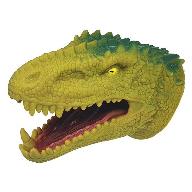 Dino Fantoche Cabeça de Dinossauro Tirano Rex Verde Adijomar