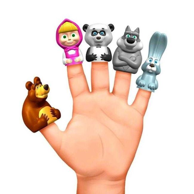 Fantoches de Dedos Dedoches Masha e o Urso para Banho Estrela