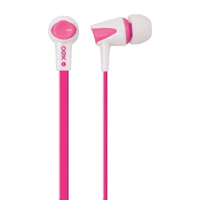 Fone de Ouvido com Microfone Ideal para Smartphones Rosa Oex