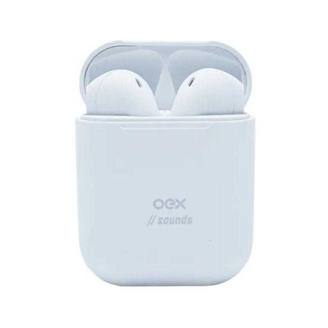 Fone de Ouvido sem Fio Bluetooth Branco TWS11 Oex