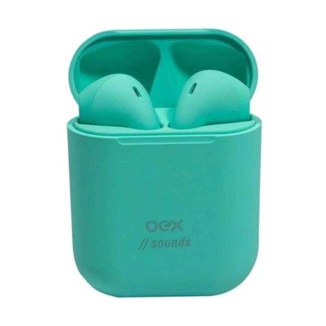Fone de Ouvido sem Fio Bluetooth Verde Tiffany TWS11 Oex
