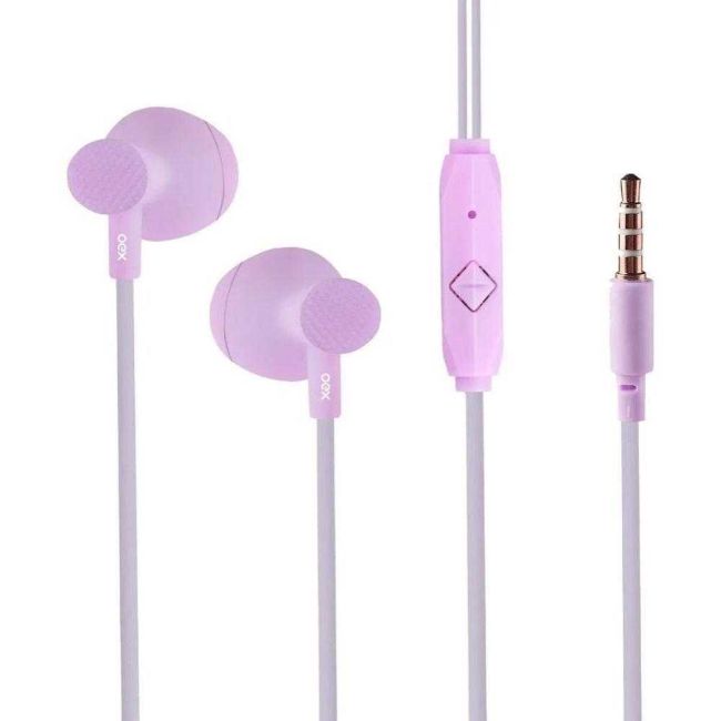 Fone de Ouvido Sweet Stereo com Microfone Lilás Pastel Oex