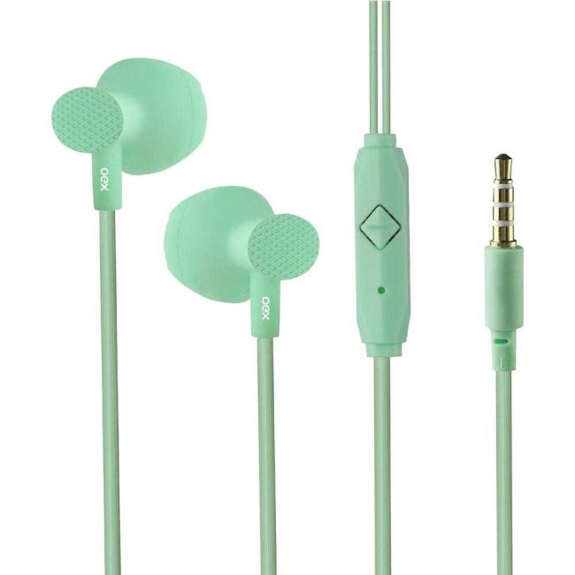 Fone de Ouvido Sweet Stereo com Microfone Verde Pastel Oex