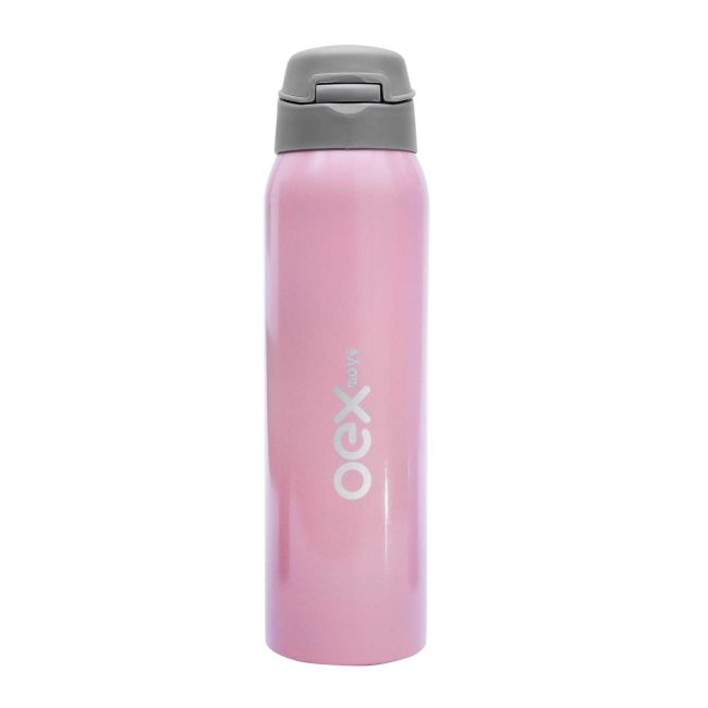 Garrafa Squeeze Térmica 500ml Rosa Bico Retrátil Oex Move