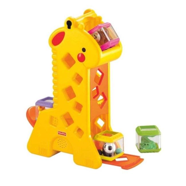 Girafa com Blocos Fisher-Price Brinquedo de Atividade Mattel