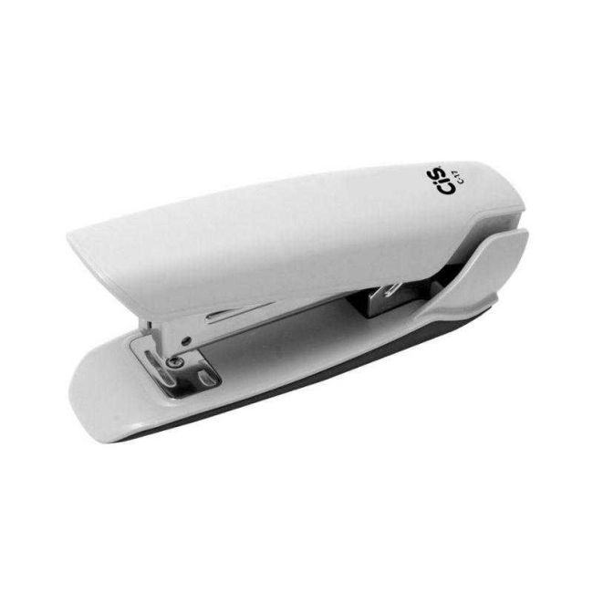 Grampeador de Mesa Branco 26/6 até 20 Folhas com Extrator Cis