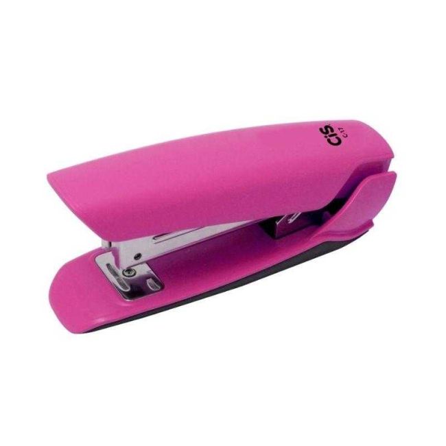 Grampeador de Mesa Rosa 26/6 até 20 Folhas com Extrator Cis