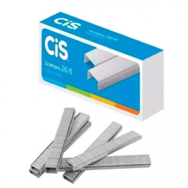 Grampo Galvanizado 26/6 Caixa 1000 Unidades Cis