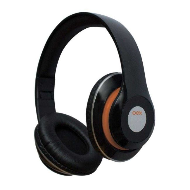 Headset Bluetooth Balance Microfone Entrada Micro SD Dobrável Preto Oex