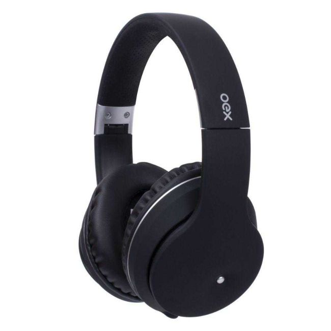 Headset Bluetooth Spot Microfone Entrada Micro SD Rádio FM Preto Oex