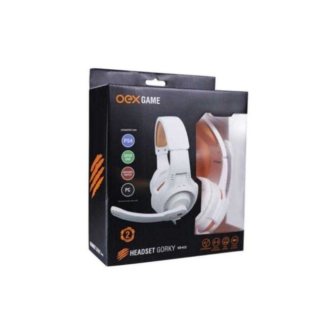 Headset Gamer Gorky Compatível PS4 XBox Nintendo Switch Pc Rosa Oex Game