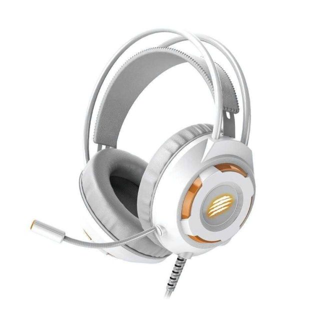 Headset Gamer Kaster Conexão USB Microfone Ajuste Volume Branco Oex Game