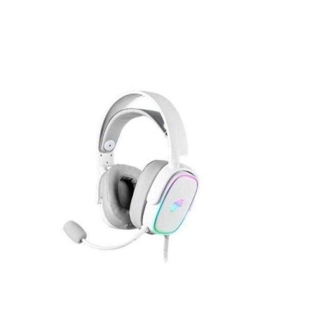 Headset Gamer Zion Conexão USB Virtual Surround Microfone Removível Branco Oex Game