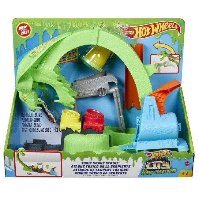 Hot Wheels City Pista Conjunto Ataque Tóxico da Serpente Mattel