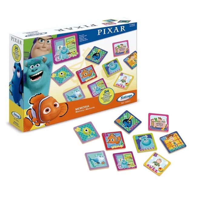 Jogo da Memória em Madeira Pixar Disney Xalingo